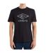 Mens Stacked Logo T-shirt Black Castle Rock Umbro-1