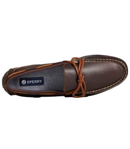 Mens Davenport 1-eye Leather Loafers Amaretto Sperry