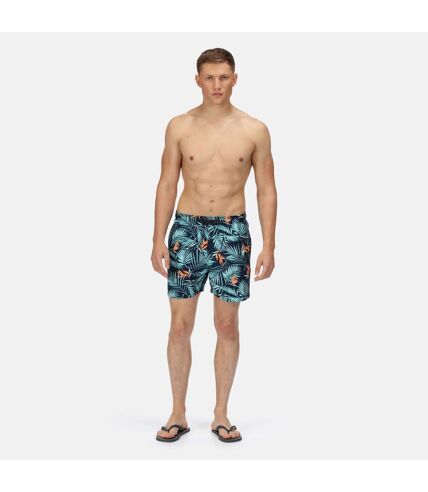 Regatta Mens Loras Hawaiian Swim Shorts (Navy)