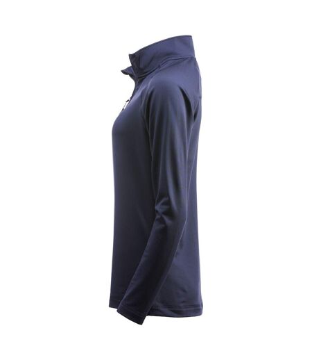 Womens/ladies Coos Bay Half Zip Top Dark Navy Cutter & Buck