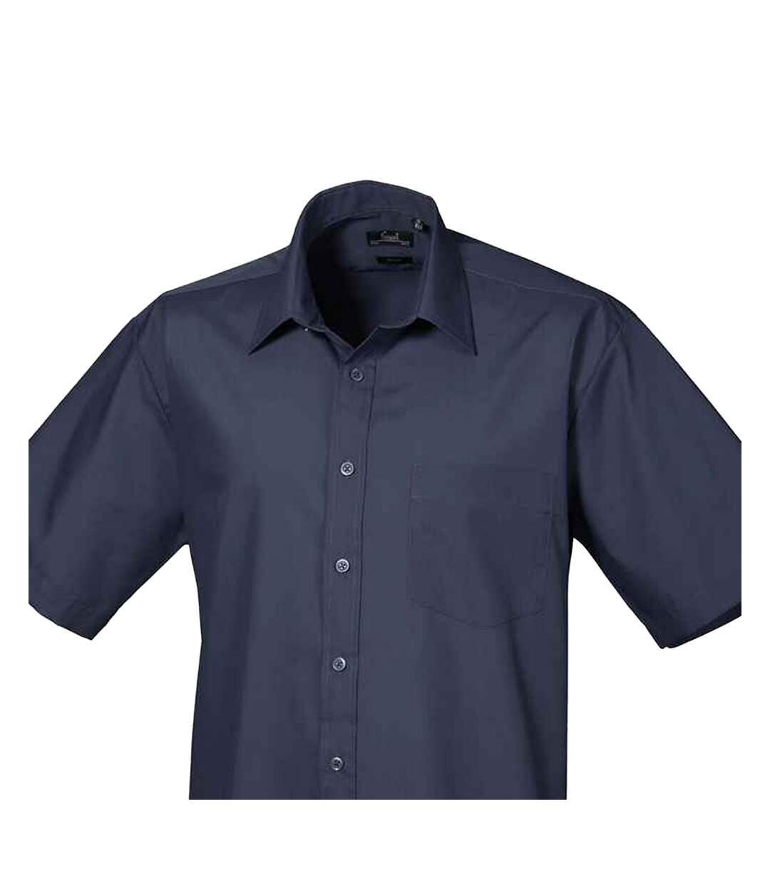 Chemise Poplin Homme Bleu Marine Premier-2