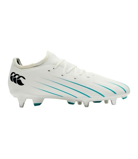 Unisex Adult Speed Falcon 2.0 Team Soft Ground Rugby Boots White Green Canterbury