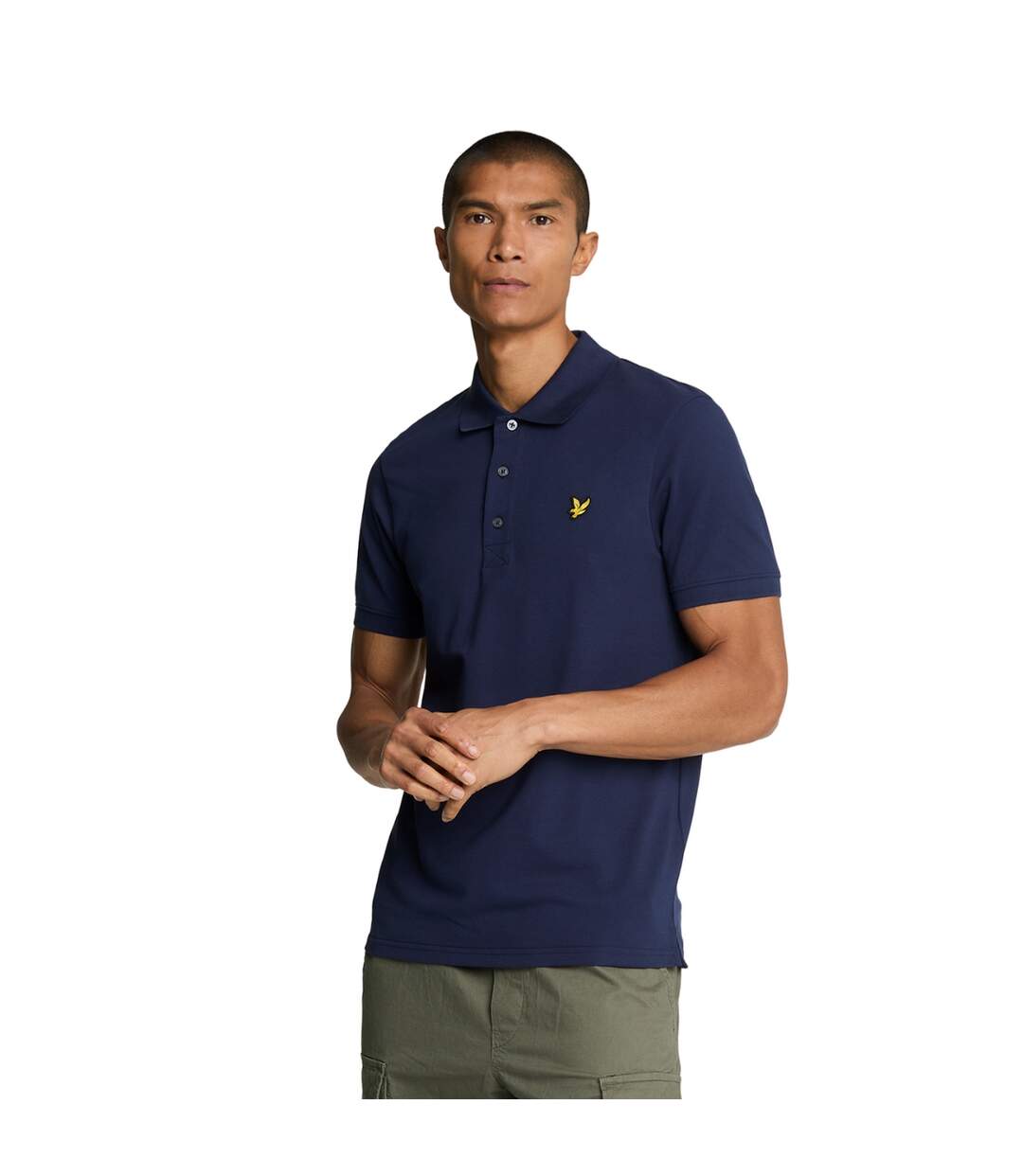 Polo uni pour hommes marine Lyle & Scott-3