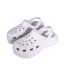 Womens/ladies Platform Clogs White Keanu-4
