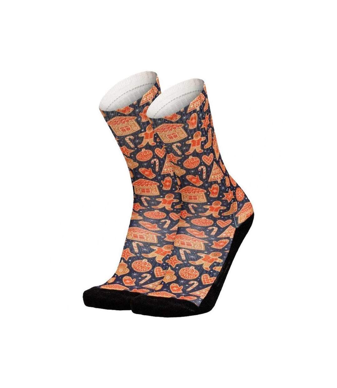 PULL IN Chaussettes Homme Microcoton PETITBISCUIT Orange Noir