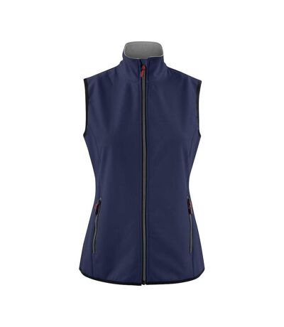 Womens/ladies Trial Softshell Gilet Navy Printer