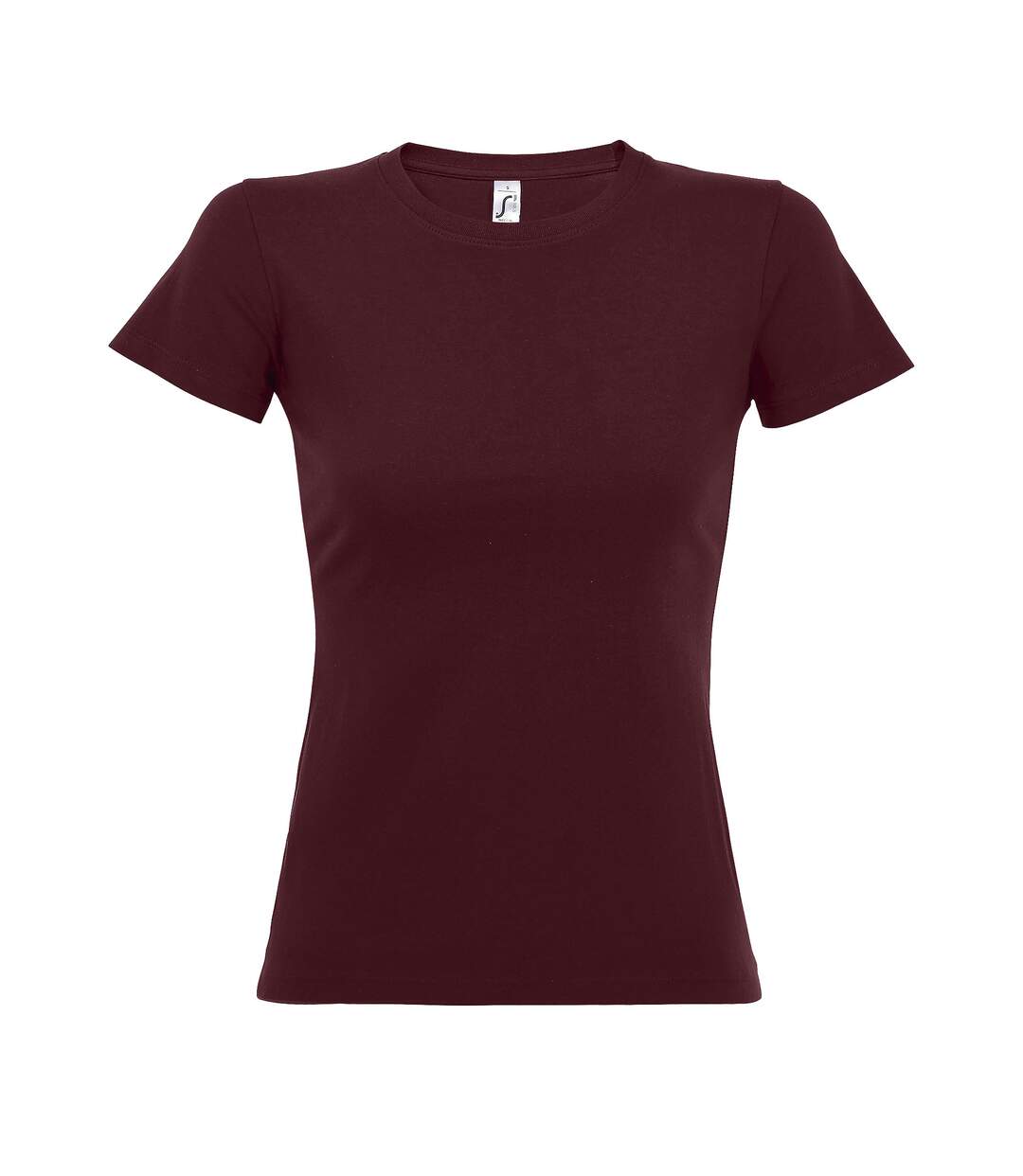 T-shirt imperial femme bordeaux SOLS