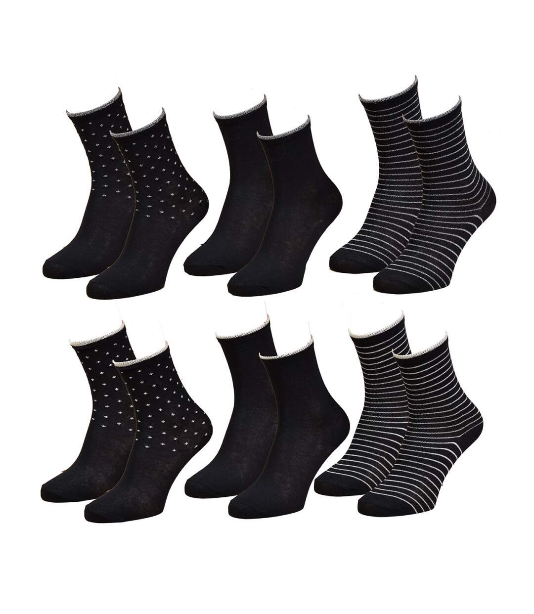 Chaussettes femme INFINITIF - Pack de 6-1