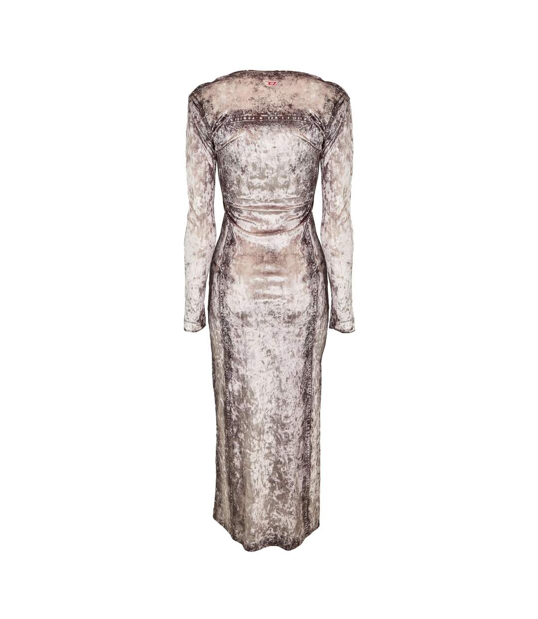 Robe Longue D-martel Femme Noir Gris Bleu Denim Diesel-2