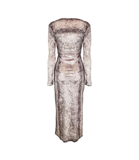 Robe Longue D-martel Femme Noir Gris Bleu Denim Diesel