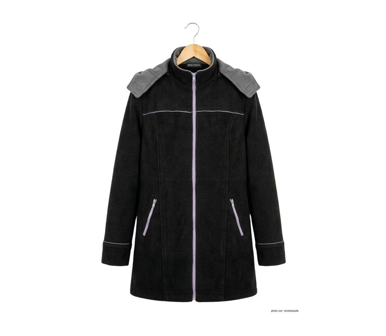 Manteau Caban Femme Tokyo4 Noir en Maille Contre-collée (Mayflower)-2