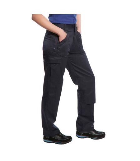 Womens/ladies Cargo Trousers Black Portwest
