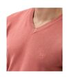 Pull homme col v Pull E191 rose saumon