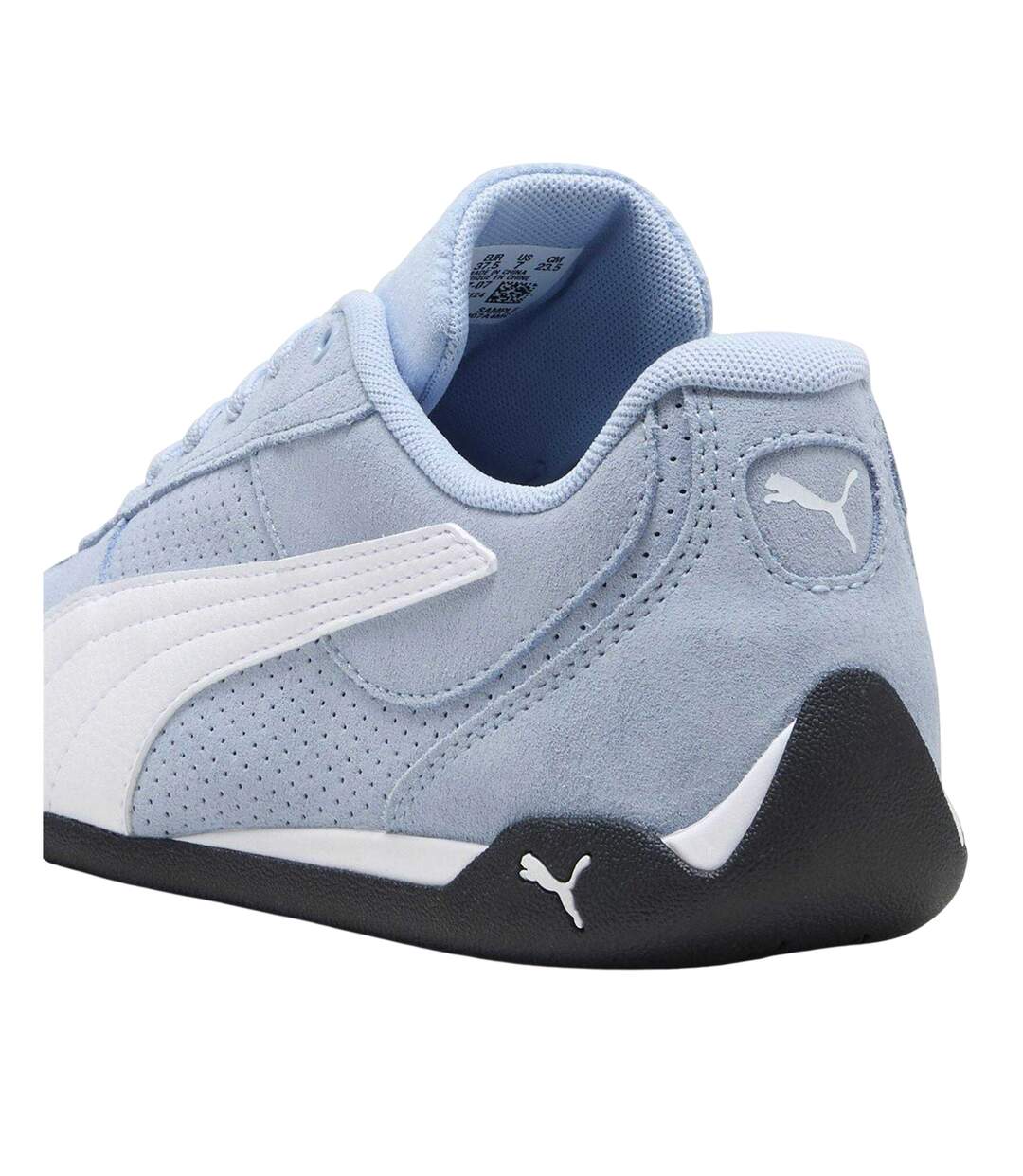 Womens/ladies Replicatch Suede Trainers Blue White Puma-2
