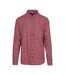 Mens Checked Button-down Shirt Red Trespass-1