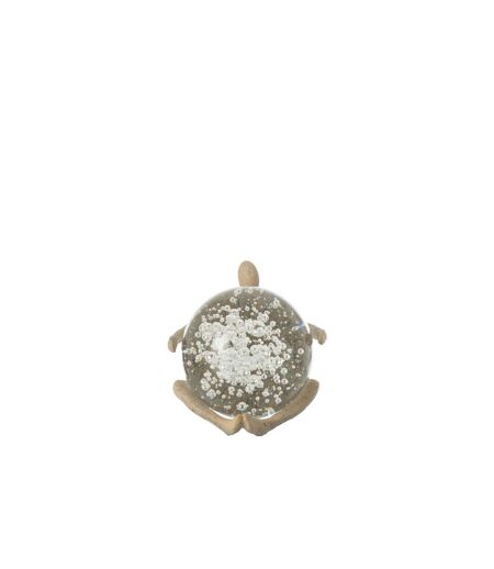 Figurine Boule Cristal Shawn 13cm Beige