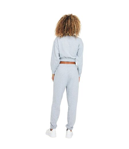 Sweat court femme gris chiné SikSilk