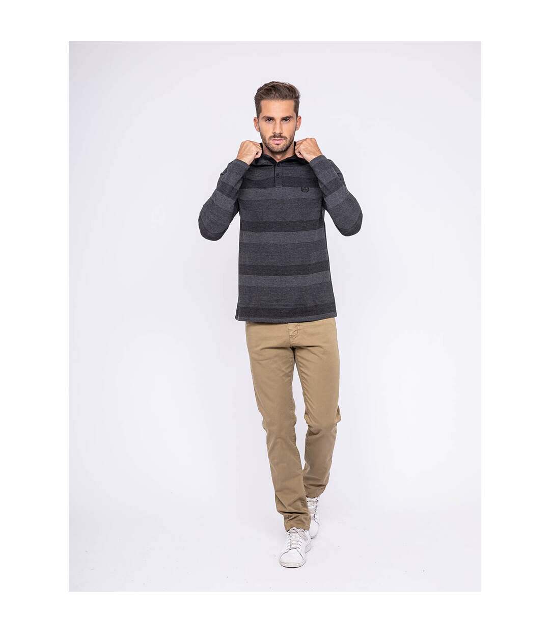 Polo manches longues pur coton PAPHOS-4
