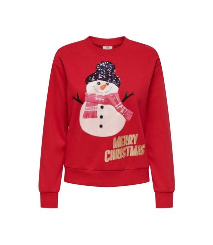 Pull de Noël Rouge Femme JDY Paris - L