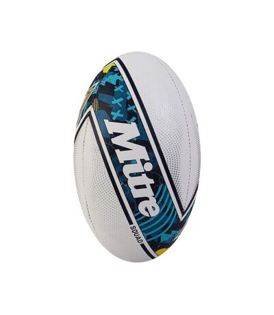 Ballon de rugby squad taille 5 blanc / bleu / noir Mitre