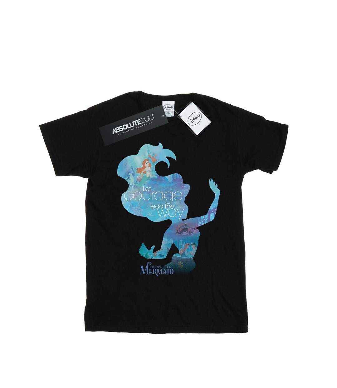 Disney Princess - T-shirt ARIEL FILLED SILHOUETTE - Femme (Noir) - UTBI42579-1
