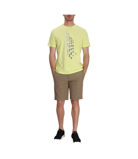 Mens Geometric Stretch Regular T-shirt Green Boss
