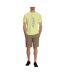 Mens Geometric Stretch Regular T-shirt Green Boss-1