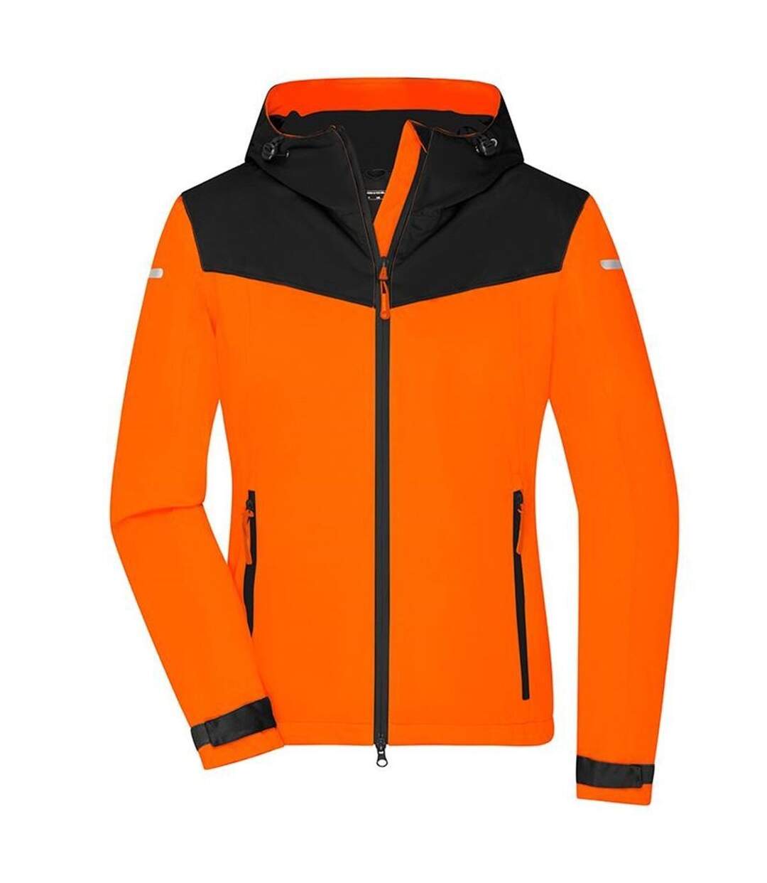 Veste 4 saisons softshell - Femme - JN1179 - orange vif et noir-1