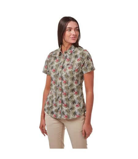 Craghoppers Womens/Ladies NosiLife Vanna Short Sleeved Shirt (Soft Moss) - UTCG1307