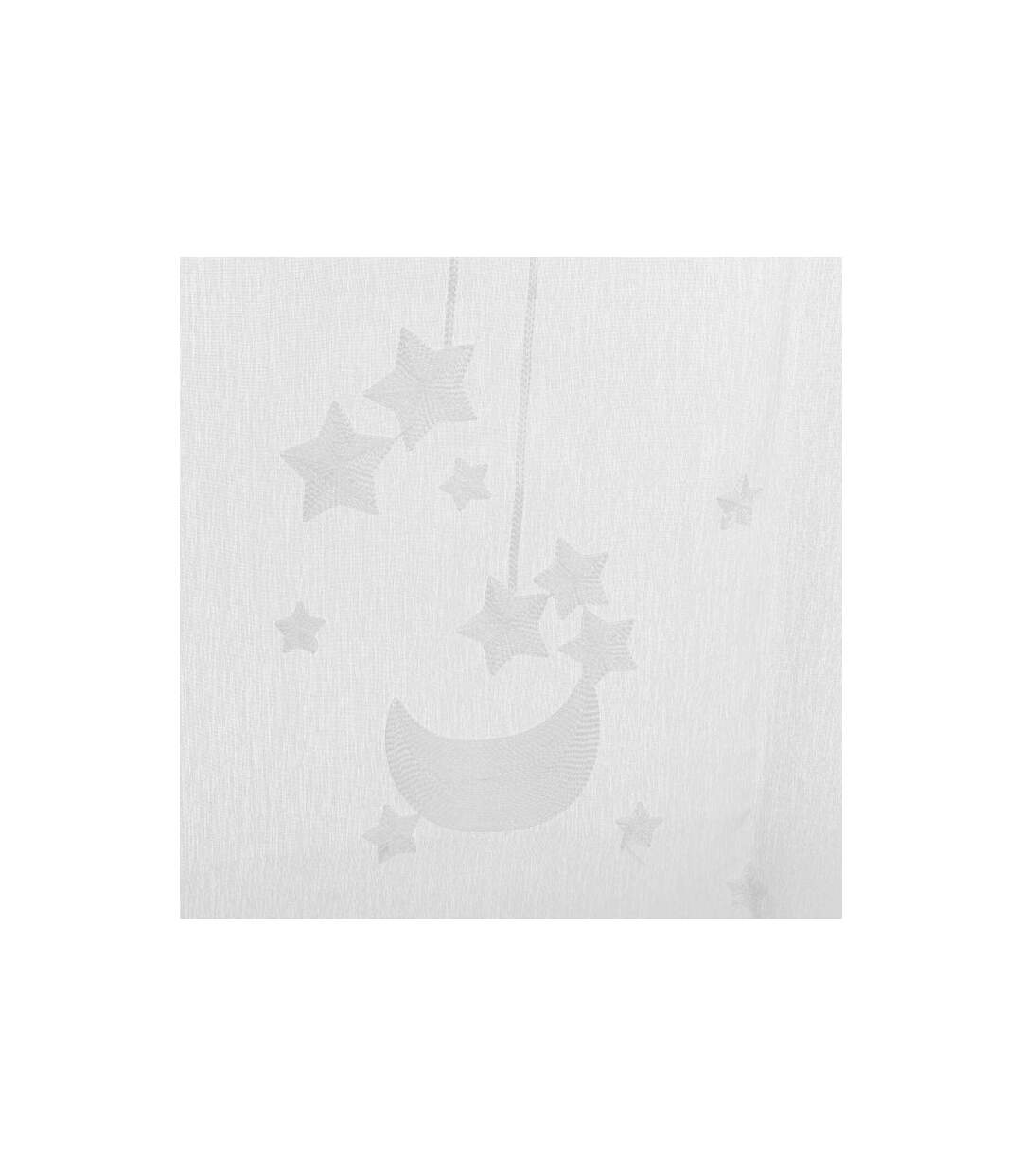 Rideau Voilage Enfant Étoiles 140x240cm Blanc-2