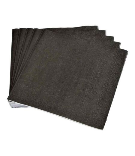 Lot de 20 Serviettes en Papier Vitamine 33x33cm Noir