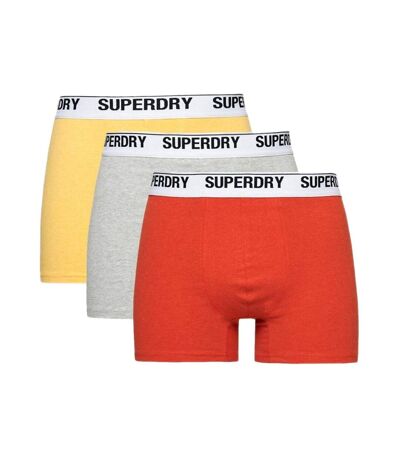 x3 Boxers Jaune/Orange/Gris Homme Superdry M3110342A - XXL