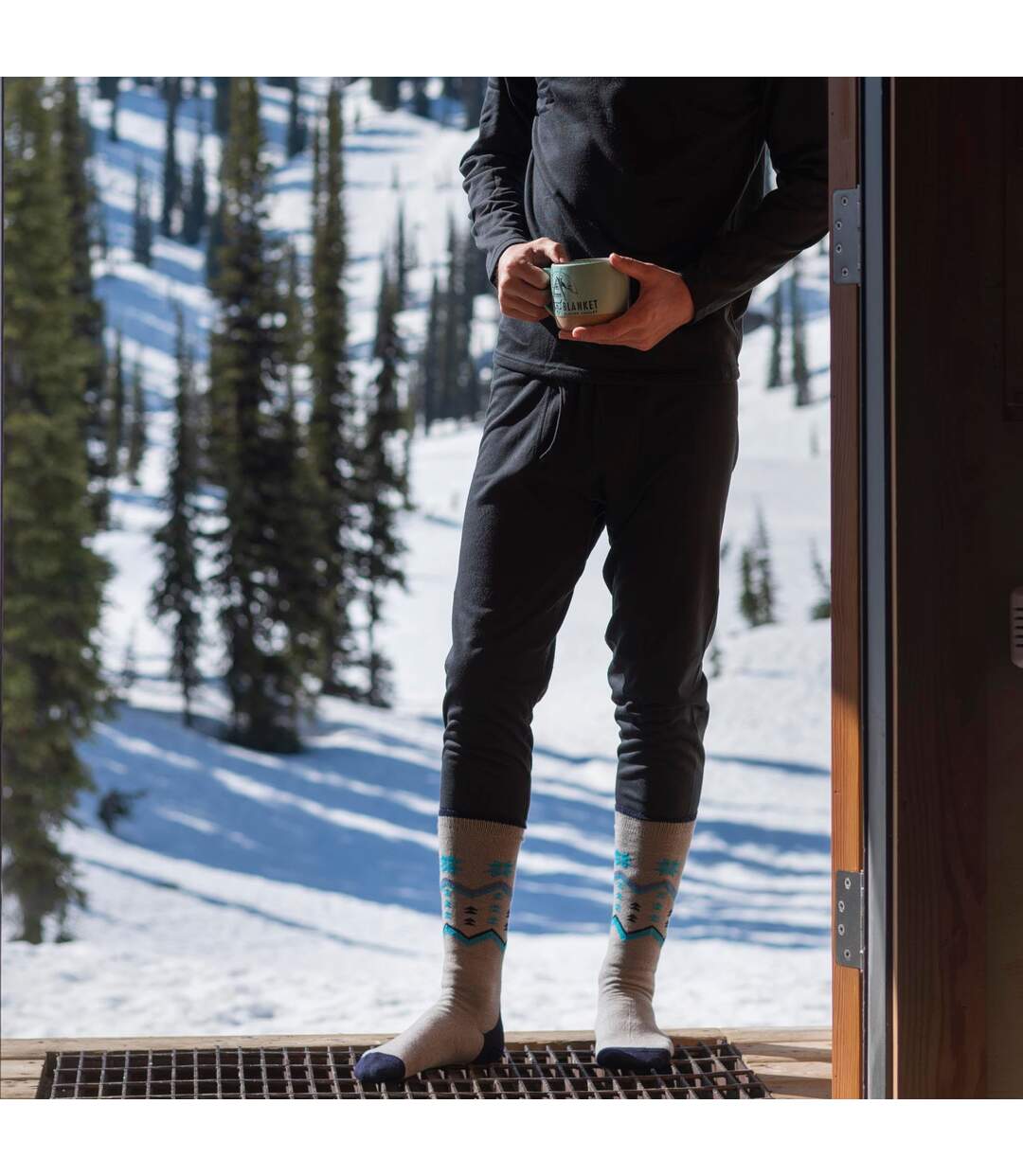 Chaussettes de Ski Homme Thermiques Hautes Fines-3