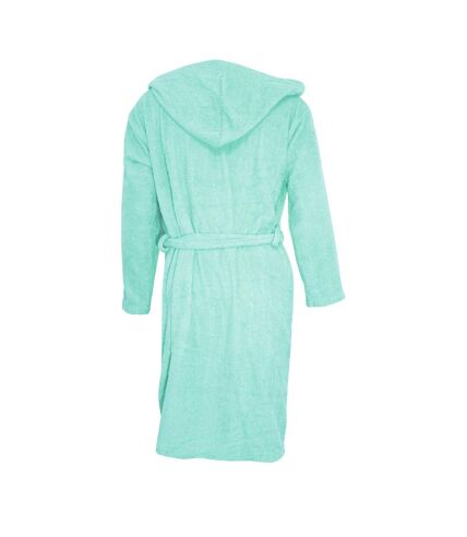 Womens/ladies terry towelling hooded robe green Forever Dreaming