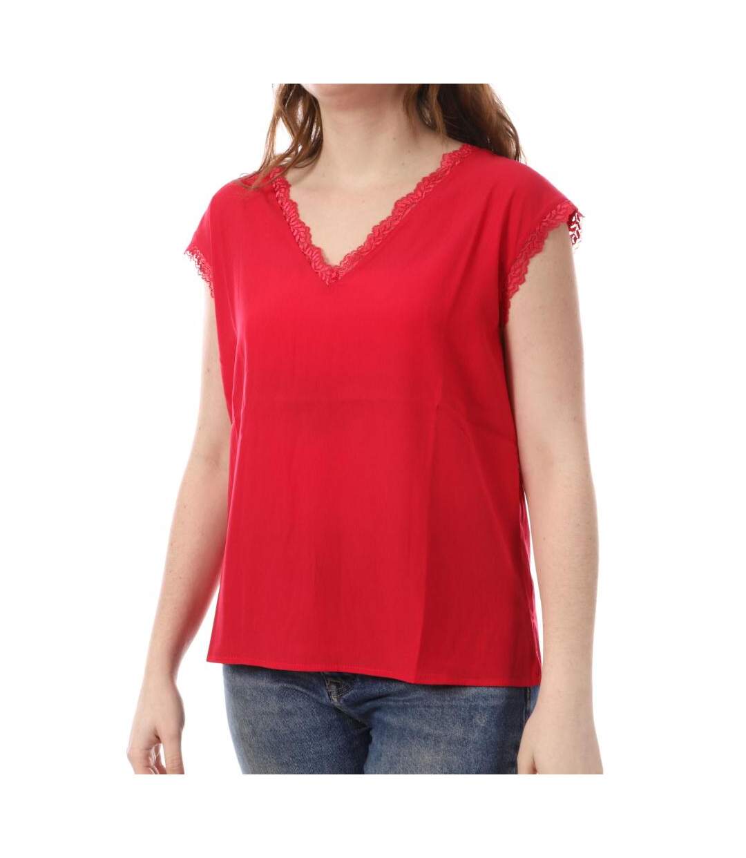 T-Shirt Rouge Femme Only Pelina - S-1