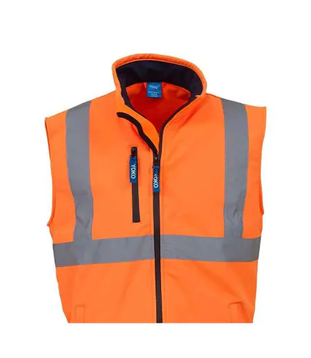 Veste Sans Manches Adulte Orange Bleu Marine Yoko