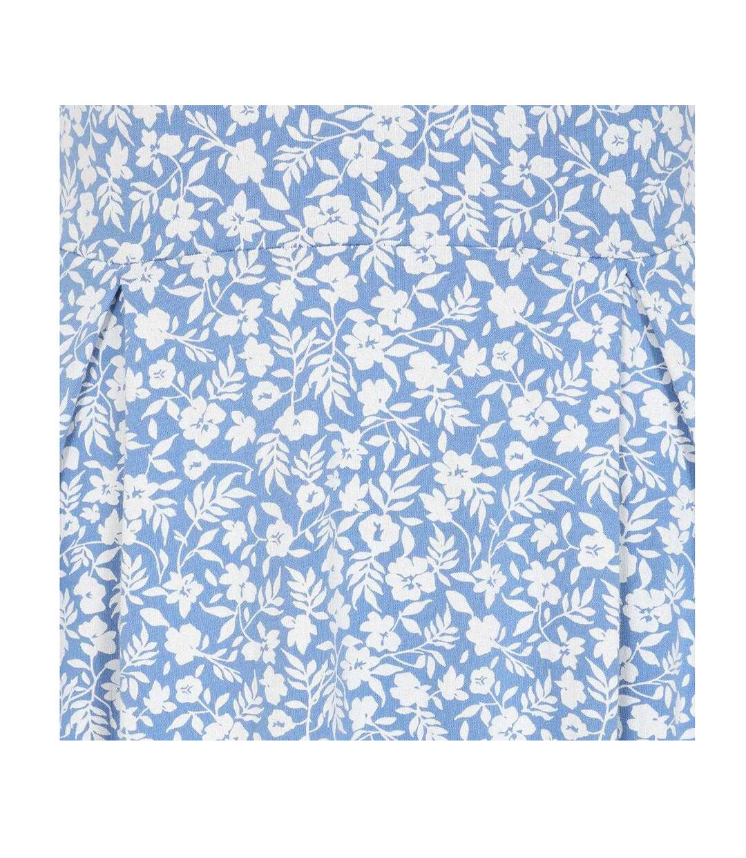 Womens/ladies Floral Midi Dress Blue White Lazy Jacks-4