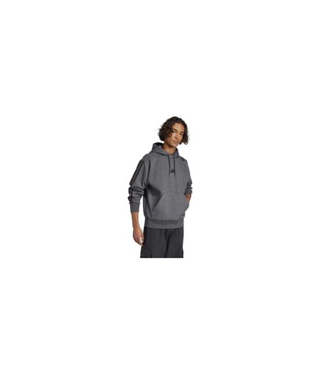 Sweat À Capuche Motif/style 3 Rayures Essentials Homme Gris Moyen Noir Adidas