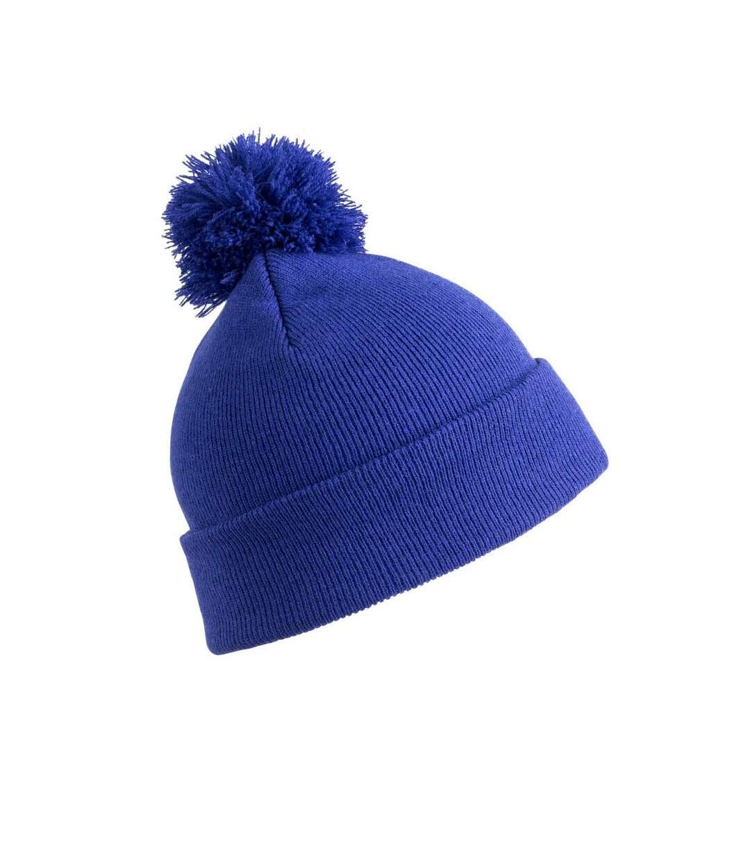 Womens/ladies Winter Essentials Pom Pom Beanie Bonnet À Pompon Bleu Roi Result-2