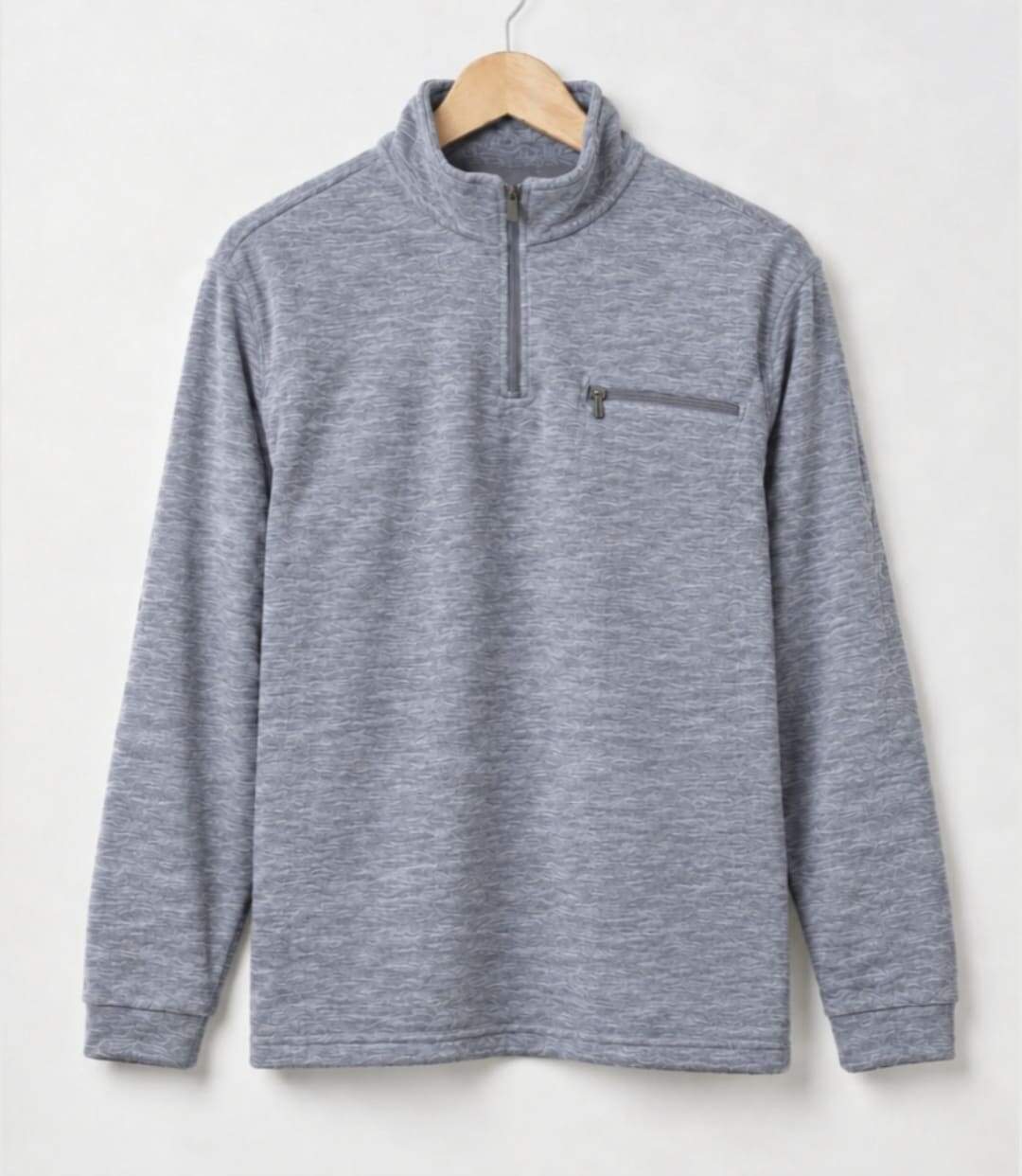 CHALLENGER CARIBOU4 — Sweat polaire gris foncé chiné : confort thermique et résistance-2