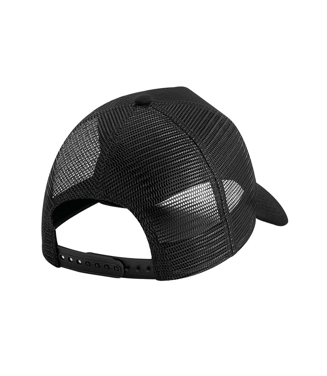 Unisex Adult Microknit Snapback Trucker Cap Black Beechfield-2