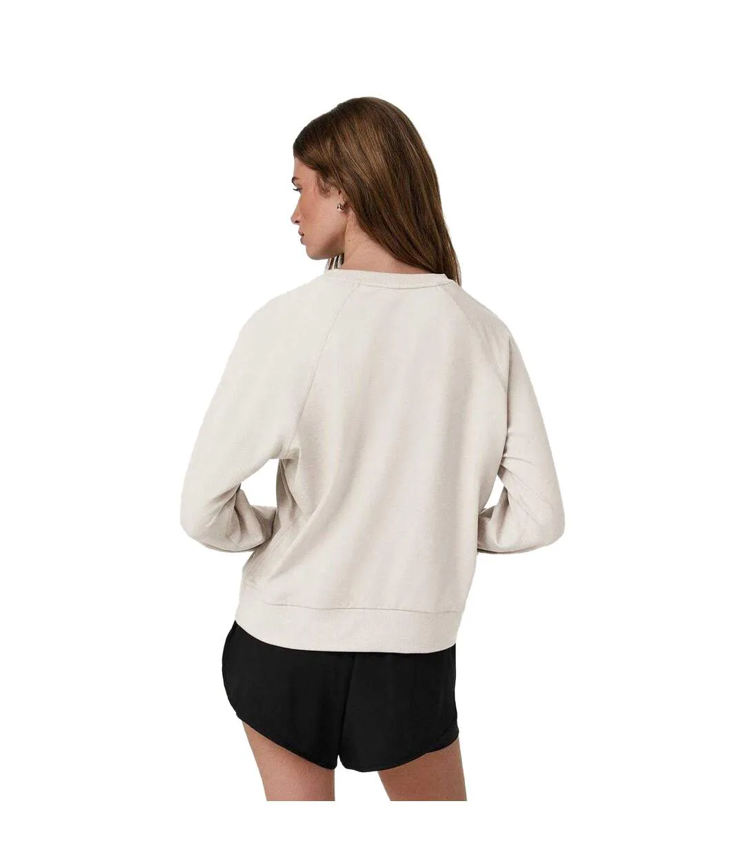 Sweat Motif/style Logo Performance Femme Écru Chiné Vuori-3
