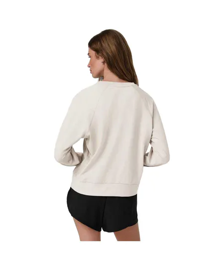 Sweat Motif/style Logo Performance Femme Écru Chiné Vuori