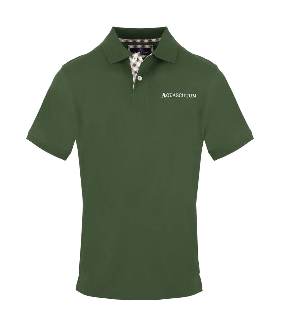 Polo Motif/style Logo Brodé Homme Vert Kaki Aquascutum-1