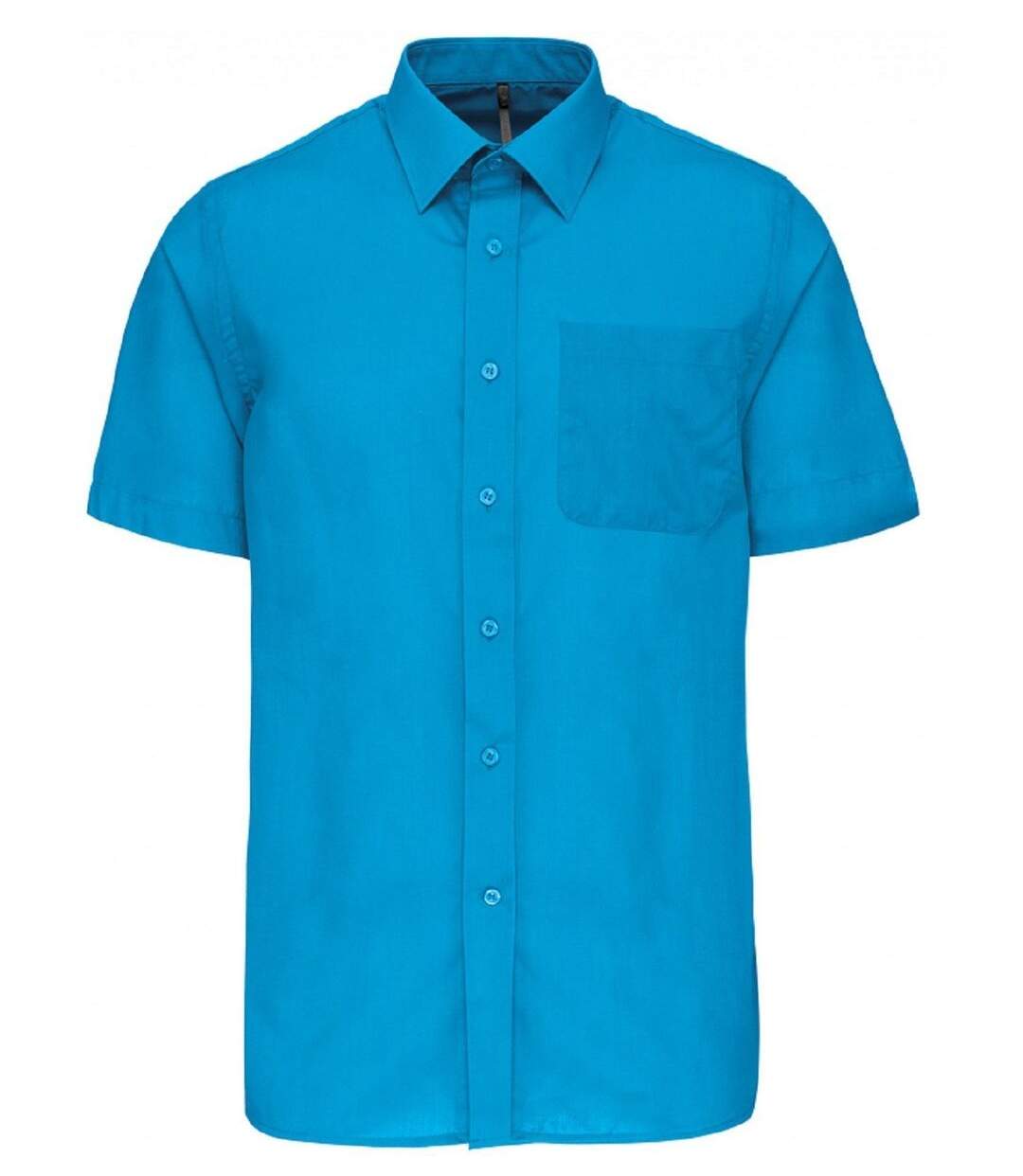 Chemise popeline manches courtes - K551- bleu turquoise - homme