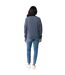Unisex adult denali recycled cotton undyed sweatshirt heather navy Iqoniq-3