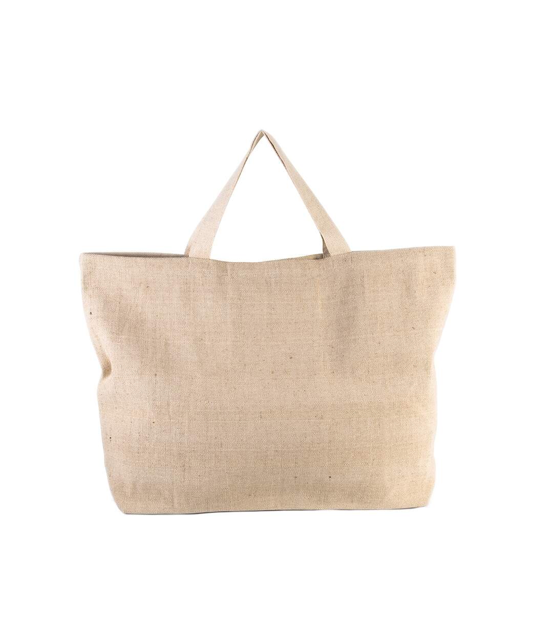 Sac de courses rustic juco taille unique vieux beige Kimood-1