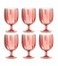 Lot de 6 Verres à Vin Réutilisable Plastique 31cl Rouge-1