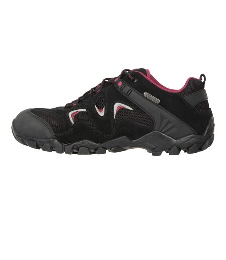 Womens/ladies Trainers Black Red Mountain Warehouse