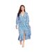 Robe Longue Femme Bleu Violet Romance-1